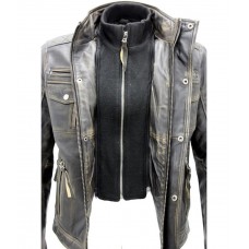 Hot Black Brando Biker Motorcycle Leather Jacket